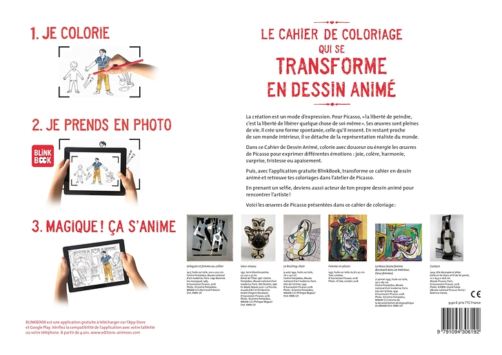 Cahier de dessin animé Picasso